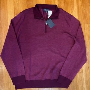 Brooks Brothers Merino Wool 3/4 Zip Sweater BNWT Size XL